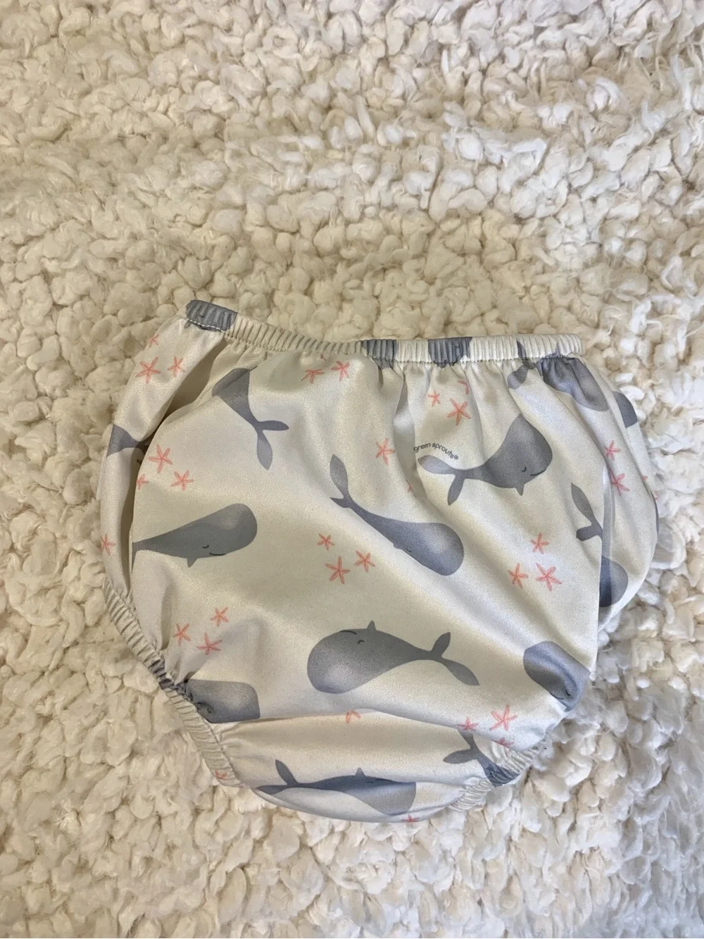 Green Sprouts 2T-3T 28-33 lbs Whale Print Swim Diaper Cover